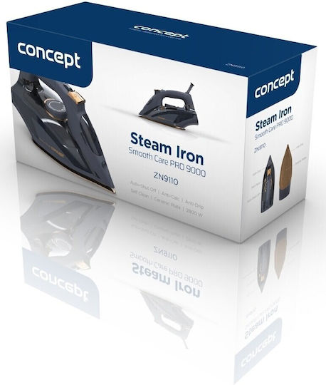 Concept Fier de Călcat cu Aburi 2200W cu Talpă Ceramică