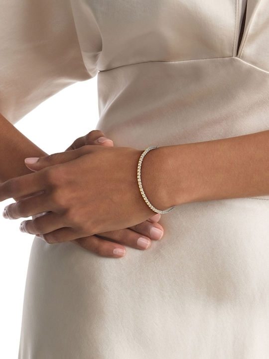 Calvin Klein Women's Set Bracelets Made of Gold Plated Steel with Zircon 17cm