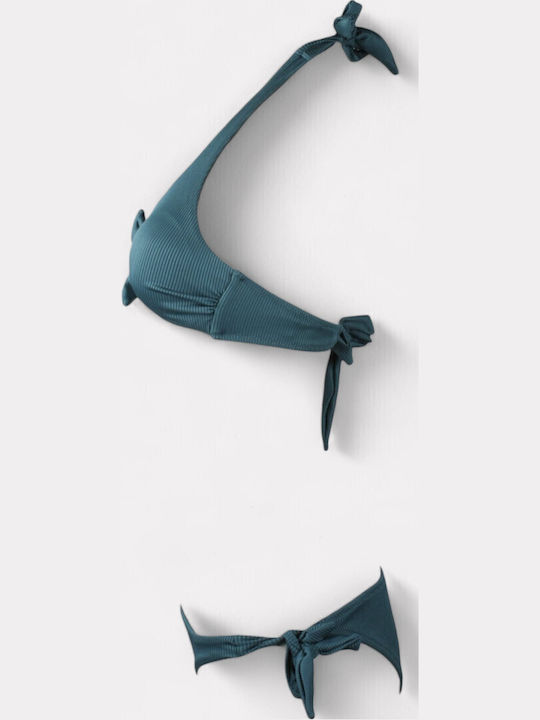 Set Bikini mit Abnehmbarer Verstärkung Türkis