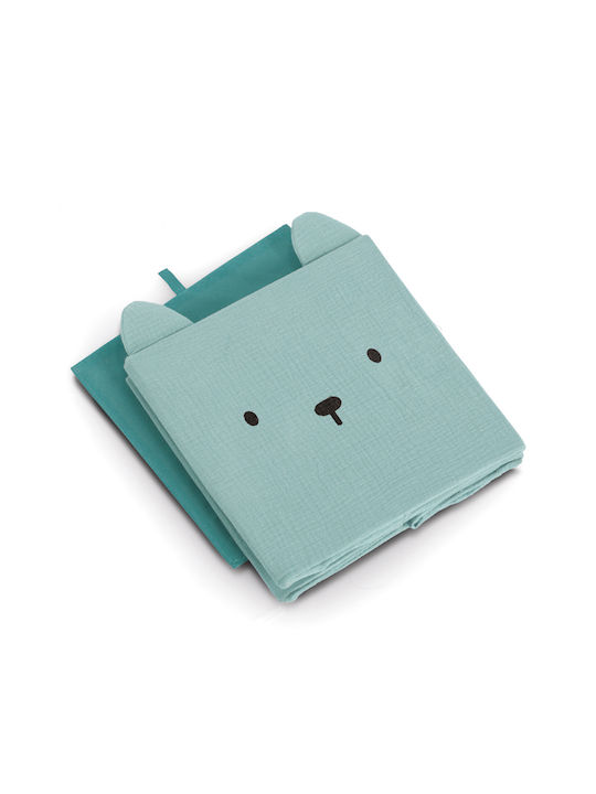 Children's Folding Storage Box made of Fabric Green 28x28x28cm 1pcs