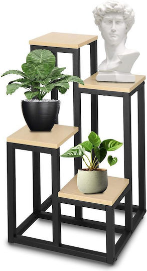 Blumentopfständer Metall Beige 34cmx34cmx68cmcm.