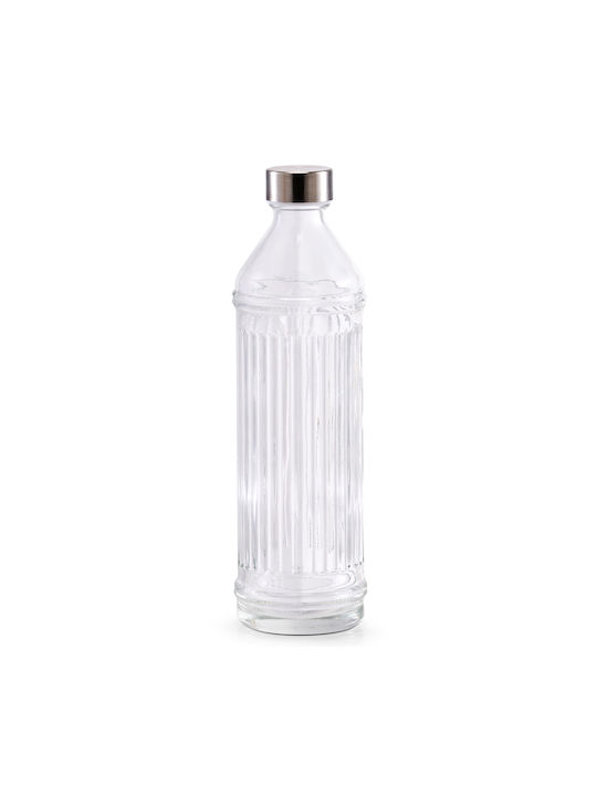 Bottle Water Glass with Screw Cap Transparent 970ml
