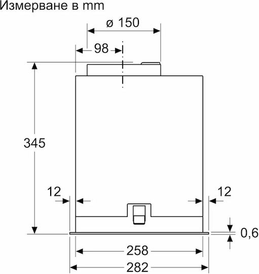 Bosch Μηχανισμός Απορρόφησης 52cm Γκρι