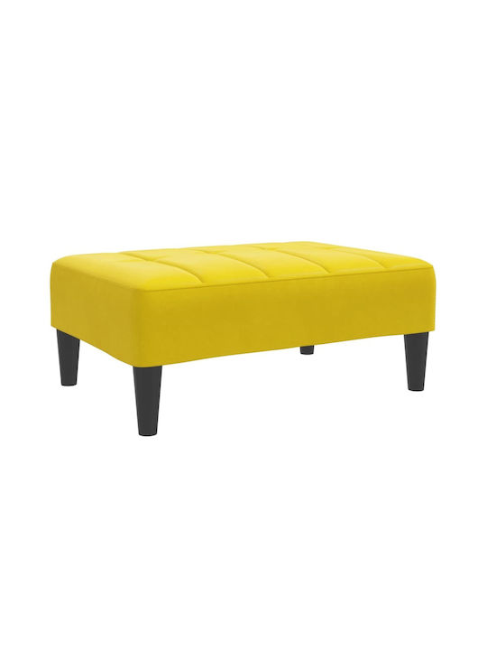 Hocker Fußhocker Gepolstert mit Samt Yellow 77x55x31cm