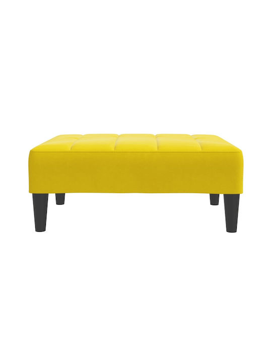 Hocker Fußhocker Gepolstert mit Samt Yellow 77x55x31cm