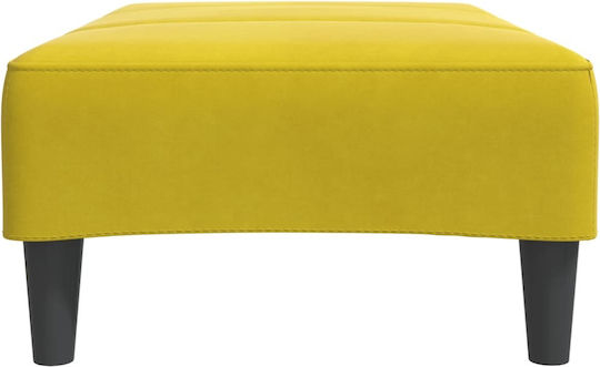 Samt Fußhocker Gelb 77x55x31cm