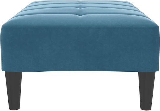Stool Footstool Upholstered with Velvet Blue 77x55x31cm