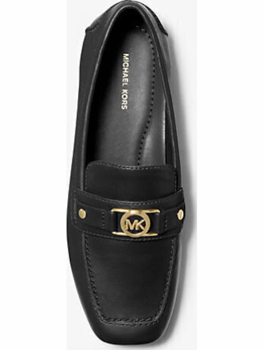 Mandy Leather Leather Women's Moccasins in Black Color