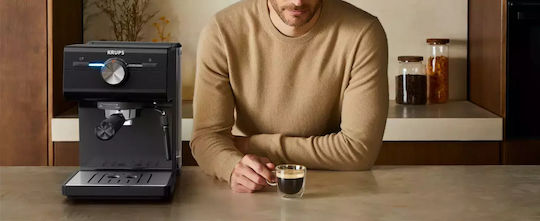 Krups Authentic Espresso Coffee Machine 1100W Pressure 15bar Black XP381810