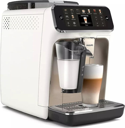 Philips Series 5500 Αυτόματη Μηχανή Espresso 1500W Πίεσης 15bar για Cappuccino με Μύλο Άλεσης Λευκή EP5543/90