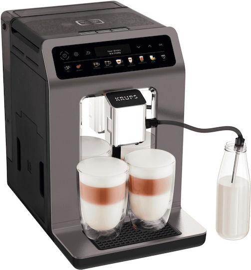 Krups Evidence One Αυτόματη Μηχανή Espresso 1450W Πίεσης 15bar με Μύλο Άλεσης Γκρι EA895E10