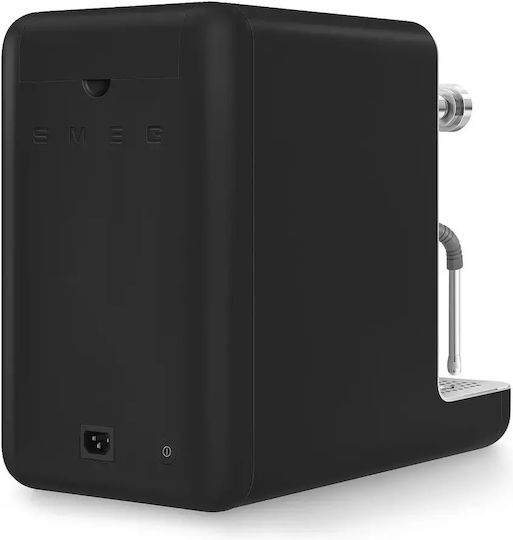 Smeg Μηχανή Espresso 1650W Πίεσης 15bar Μαύρη EMC02BLMEU