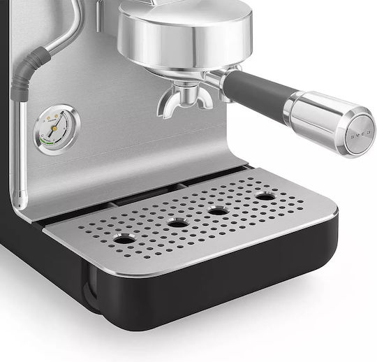 Smeg Μηχανή Espresso 1650W Πίεσης 15bar Μαύρη EMC02BLMEU