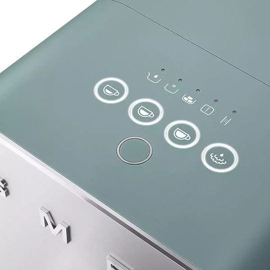 Smeg Μηχανή Espresso 1350W Πίεσης 19bar Πράσινη BCC12EGMEU