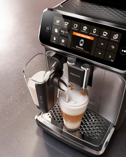 Philips Series 4300 Automatic Espresso Machine 1500W Pressure 15bar for Cappuccino with Grinder Black