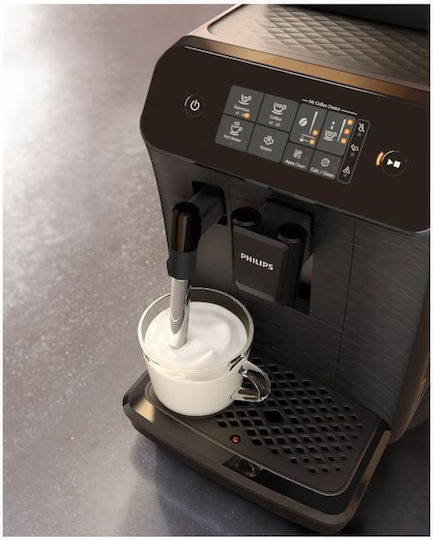Philips Series 800 Automatic Espresso Machine 1500W 15bar Pressure for Cappuccino with Grinder Black
