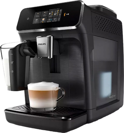 Philips Series 2300 Αυτόματη Μηχανή Espresso 1500W Πίεσης 15bar με Μύλο Άλεσης Μαύρη EP2330/10