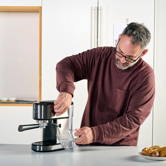 Black & Decker Μηχανή Espresso 1350W Πίεσης 20bar Μαύρη ES9200090B
