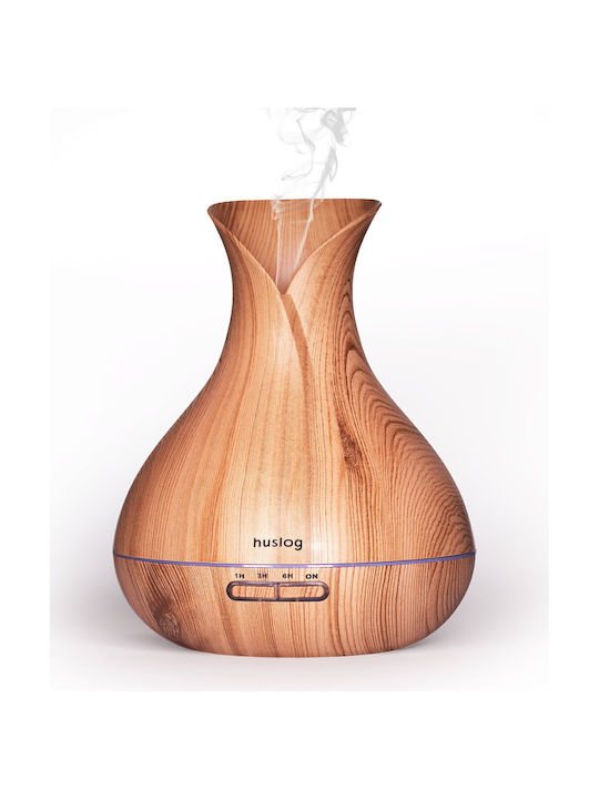 Huslog Led Συσκευή Αρωματοθεραπείας Καφέ 280ml AD-0148