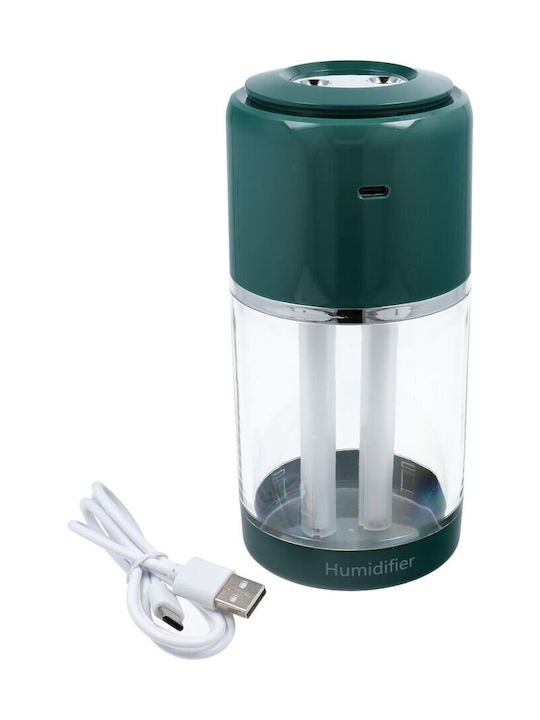 Led Συσκευή Αρωματοθεραπείας Humidifier Πράσινη 520ml
