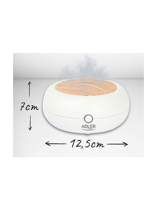 Adler LED Aromatherapie-Diffusor Ultraschall Weiß 70ml
