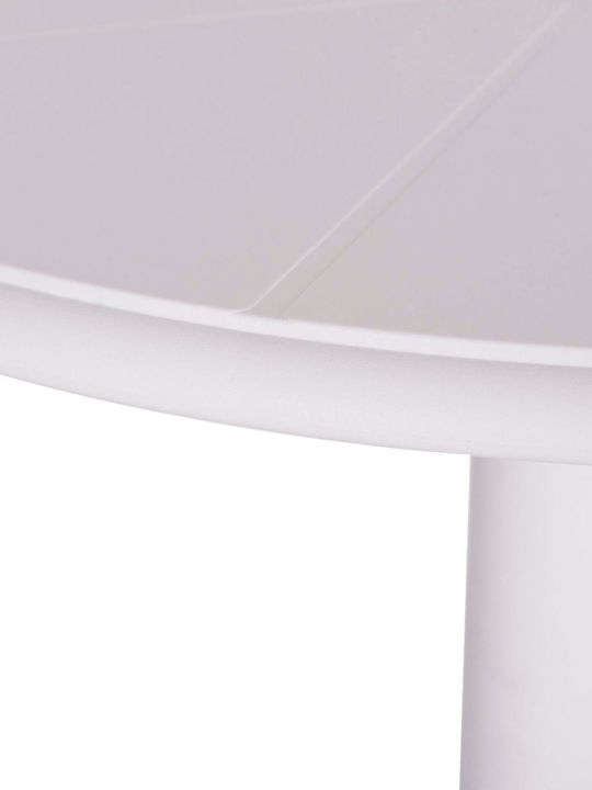 Tisch Bar für kleine Außenbereiche Zusammenklappbar Terrin White 61x61x107cm