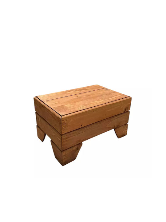 Sitting Room Outdoor Free Standing Wood Table Brown 60x40x35cm