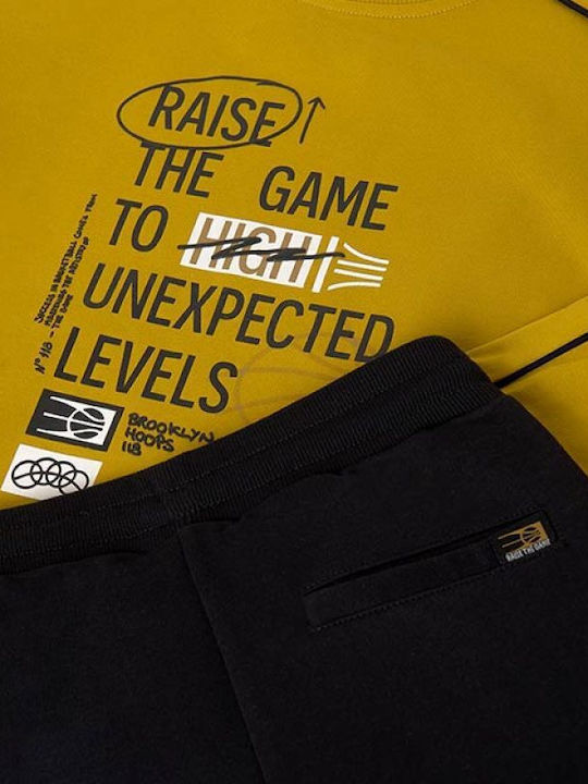 Set pentru copii cu pantaloni Iarnă 2buc MUSTARD/BLACK Raise The Game