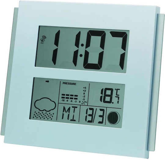 Mebus 40330 Drahtlos Wetterstation Digital Tischplatte Silber Mebus 40330 Drahtlos Wetterstation Digital Tischplatte Silber