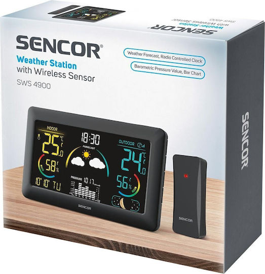 Sencor SWS 4900 Drahtlos Wetterstation Digital Tischplatte