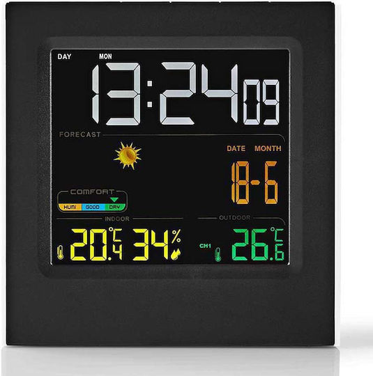 Nedis NEDWEST404BK Wireless Digital Weather Station Wall Mounted Black