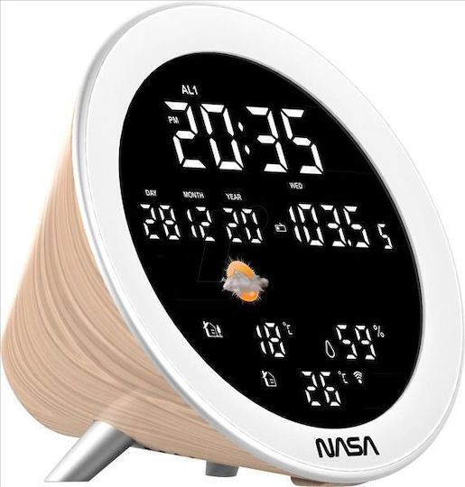 NASA SB6706 Wireless Stație meteorologică Digital De masă Maro NASA SB6706 Wireless Stație meteorologică Digital De masă Maro