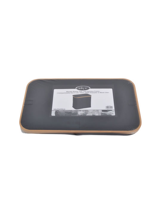 Ankor Coș De Rufe Tesătură 105lt Cu Capac 54x33x59cm Negru
