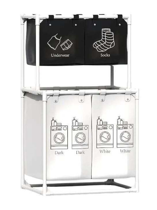 Laundry Basket Fabric 97x44x57cm Black