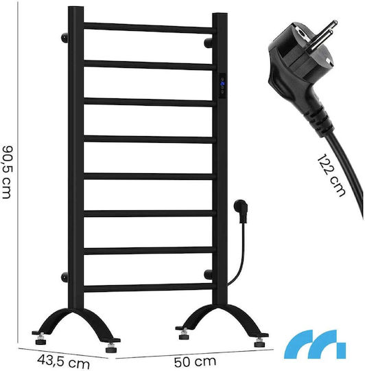 MalTec Elektrische Handtuchheizkörper 200W 80,5x50cm Schwarze