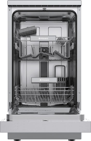 Pyramis Freistehender Geschirrspüler für 10 Gedecke B44.8xH84.5cm Inox PDWGE 45FS