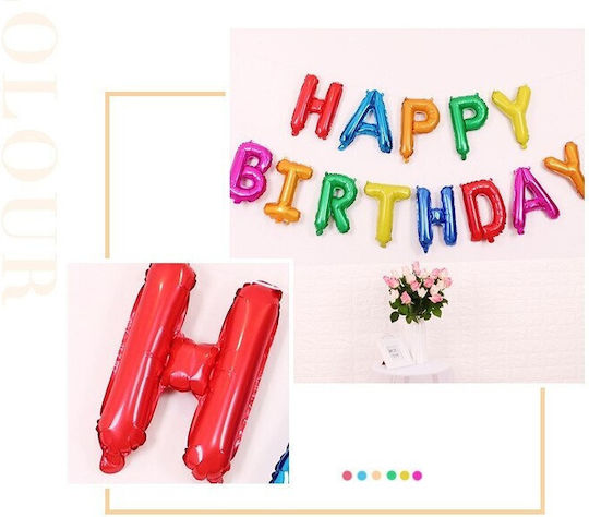 Satz 13 Folienballons Flippy Girlande Typ Happy Birthday Design 40 Cm Mehrfarbige