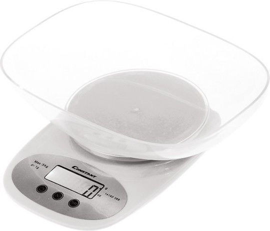 Constant 14192-38B Ψηφιακή Ζυγαριά Κουζίνας με Κάδο έως 5kg Λευκή