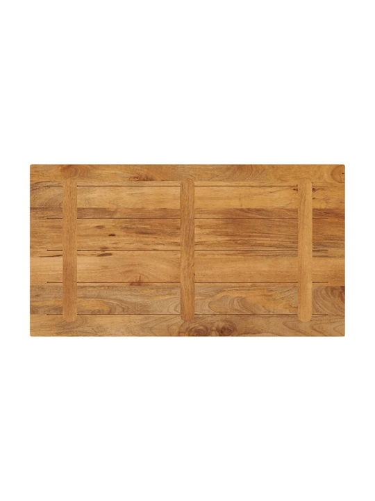 vidaXL Rectangular Table Surface made of Solid Wood in Brown Color 100x60x2.5cm 371600 1pcs