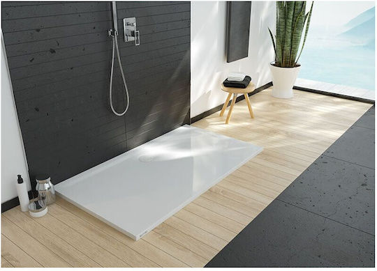 Sanplast Rectangular Acrylic Shower White 100x80cm