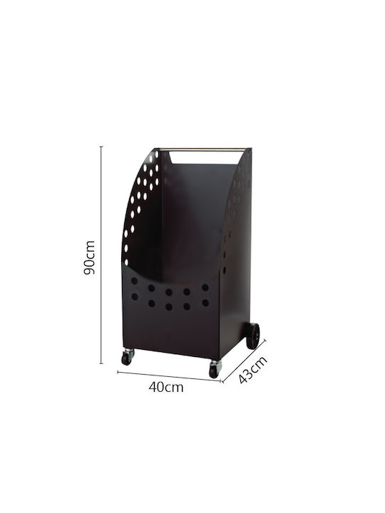 Zogometal K50 Μεταλλικό Τρόλεϊ Μεταφοράς Ξύλων 40x43x90cm Αντικέ Σκουριά / Όρο Ματ