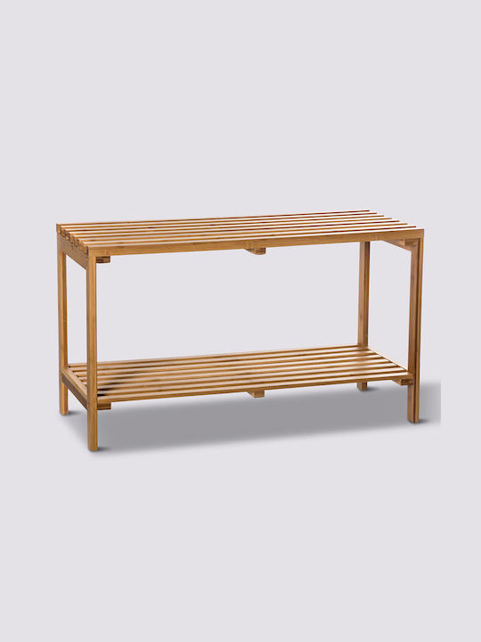 Atmosphera Επιδαπέδια Ραφιέρα Μπάνιου Bamboo με 2 Ράφια 78x32x45.5cm