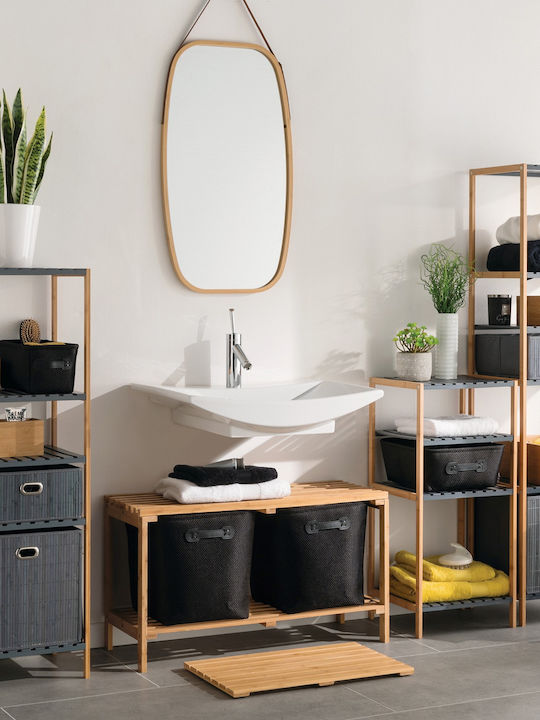 Atmosphera Επιδαπέδια Ραφιέρα Μπάνιου Bamboo με 2 Ράφια 78x32x45.5cm