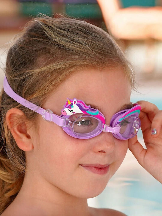 Legami Milano Swimming Goggles Kids with Anti-fog Lenses Pink