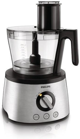 Philips Avance Collection Multifunctional Food Processor 1000W with Pot 3.4lt and Jug Blender Silver