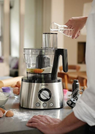 Philips Avance Collection Multifunctional Food Processor 1000W with Pot 3.4lt and Jug Blender Silver