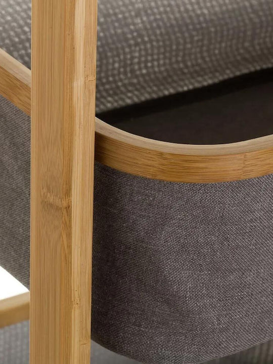 BigBuy Ραφιέρα Μπανιέρας Bamboo 45x34x109cm Γκρι