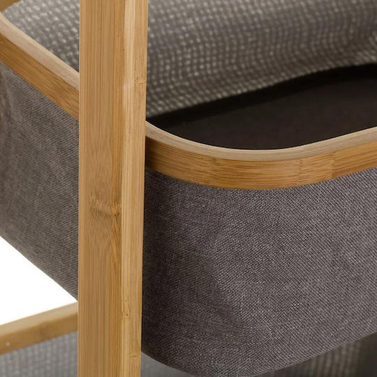 BigBuy Bathtub Shelf Bamboo 45x34x109cm Gray
