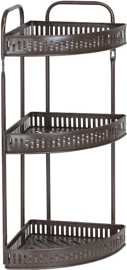 Viosarp An der Wand montiert Badezimmerregal Metallisch mit 3 Regalböden 32x25x60cm Schwarz Viosarp An der Wand montiert Badezimmerregal Metallisch mit 3 Regalböden 32x25x60cm Schwarz