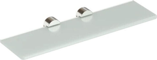 Verdi Lamda An der Wand montiert Badezimmerregal Glas 60x11.5x3.8cm Silber